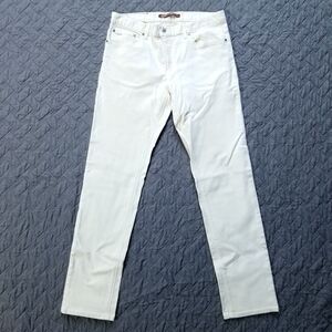 Michael Kors Jeans Mens 32x32 White Slim Fit Straight Dark Wash American Denim